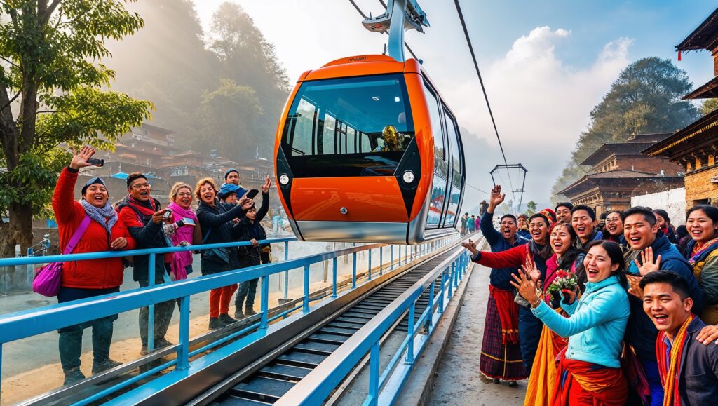 Cable Car Attracts Tourists