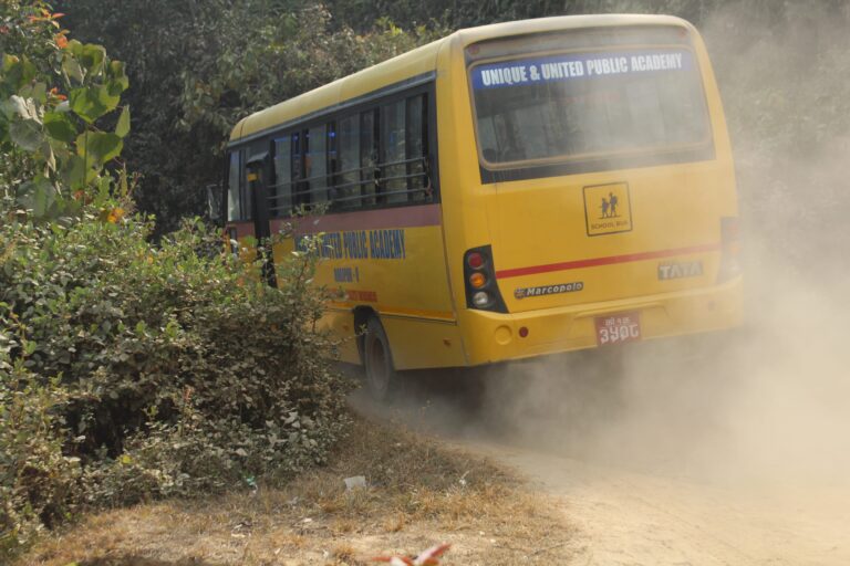 Kathmandu School Bus Crash, Killing Two and Injuring 41