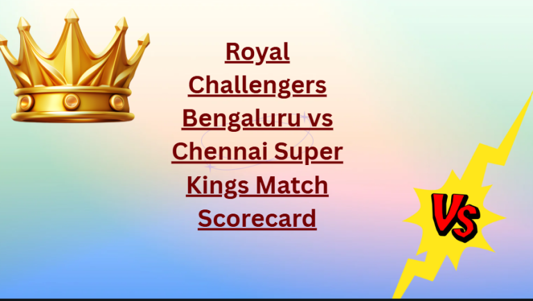 RCB vs. CSK Match Scorecard