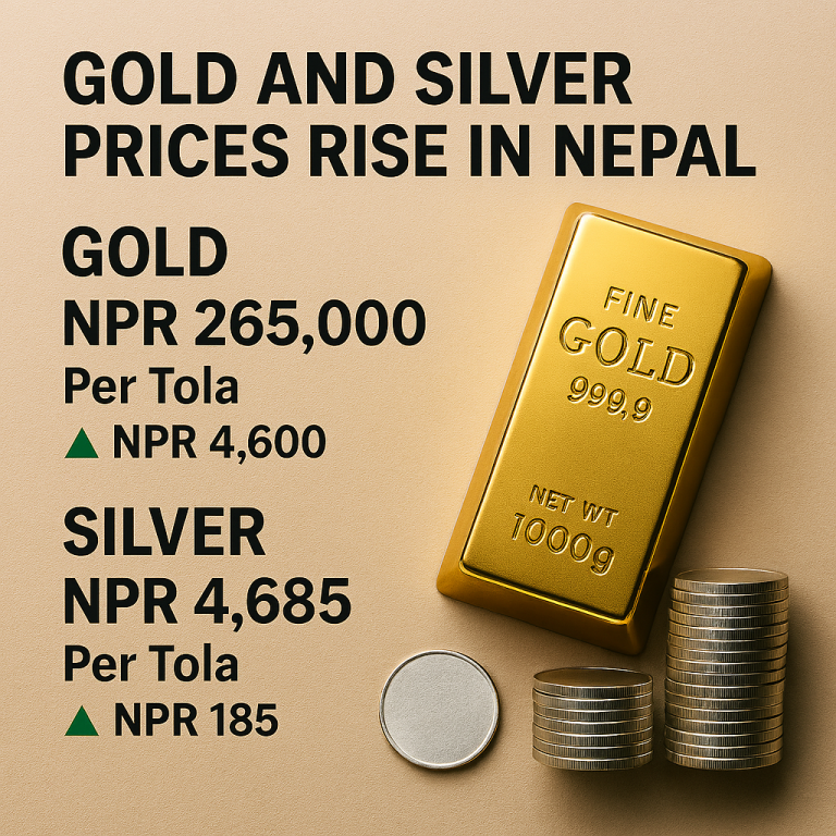 Gold and Silver Prices Rise in Nepal